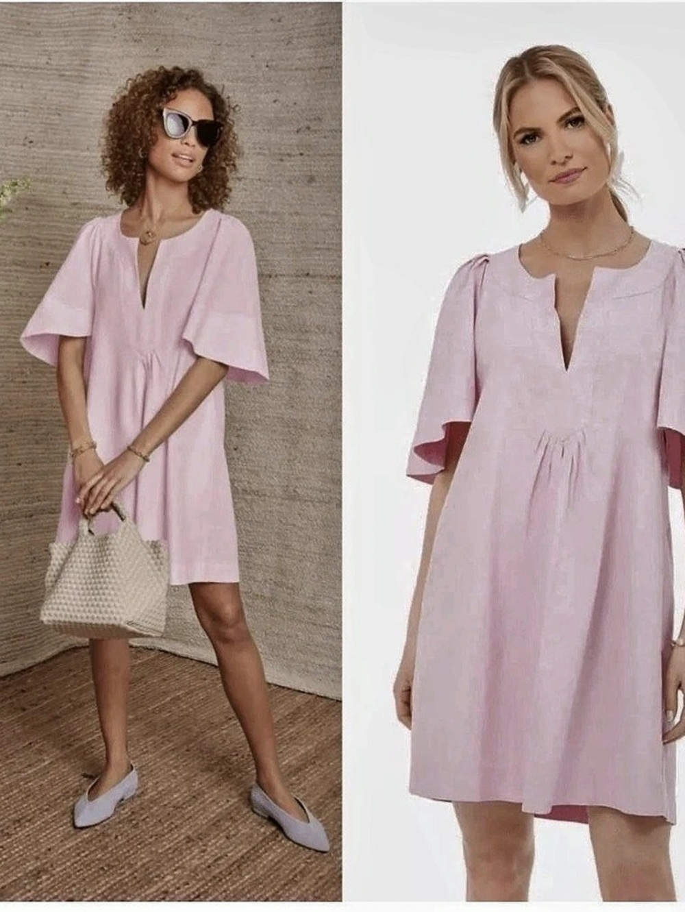 Pomander Place Tuckernuck Orchid Pink Finley Flutter Sleeve Mini Shift Dress Med